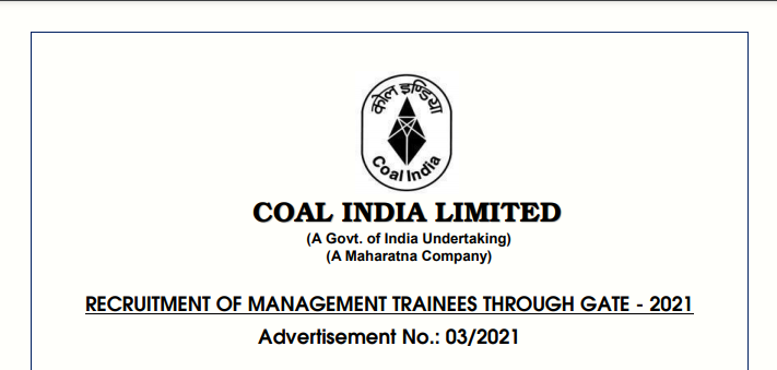 Coal India Limited Trainee MT 2021 Online Form