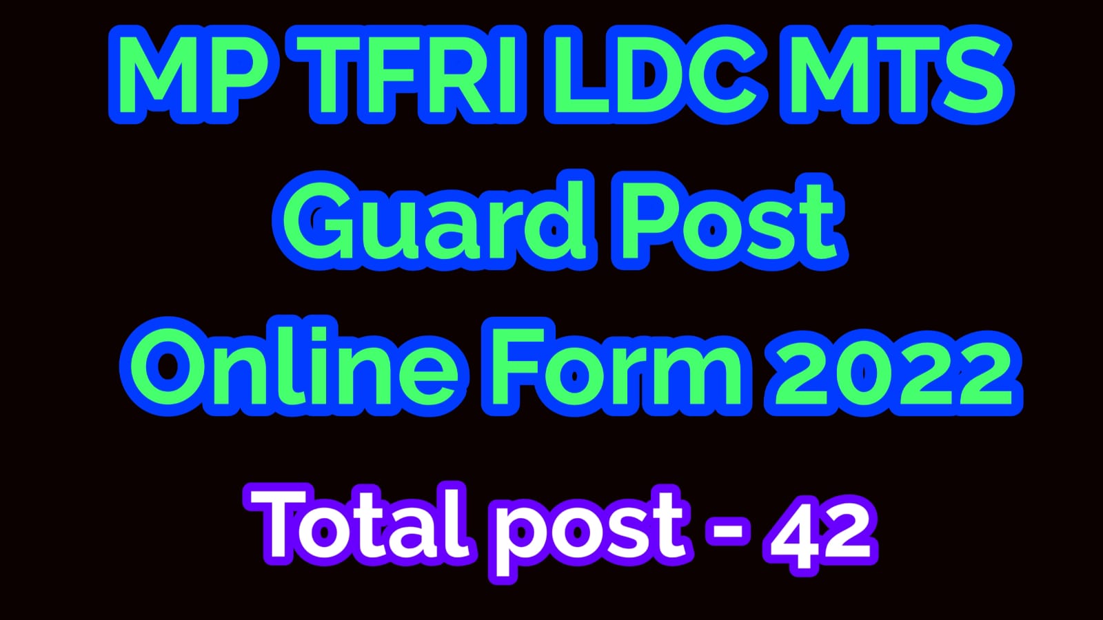 MP TFRI LDC MTS Guard Post Online Form 2022