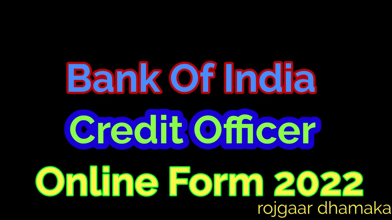 Bank Of India Credit Officer