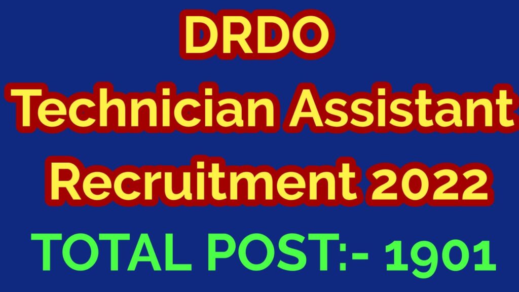 DRDO Technician Assistant Recruitment 2022
