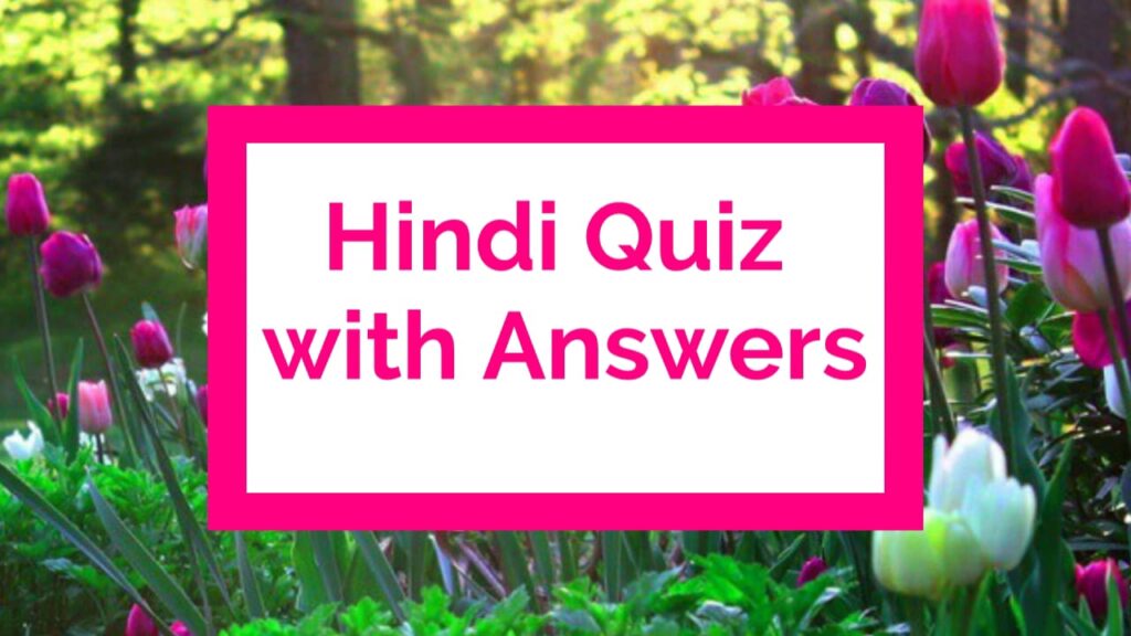 hindi quiz with answers