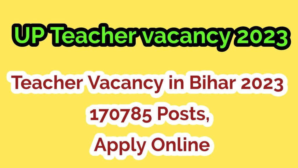 Teacher Vacancy in Bihar