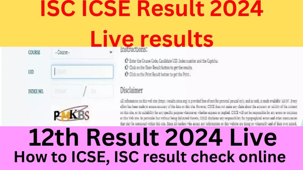 ISC ICSE Result 2024 Live results