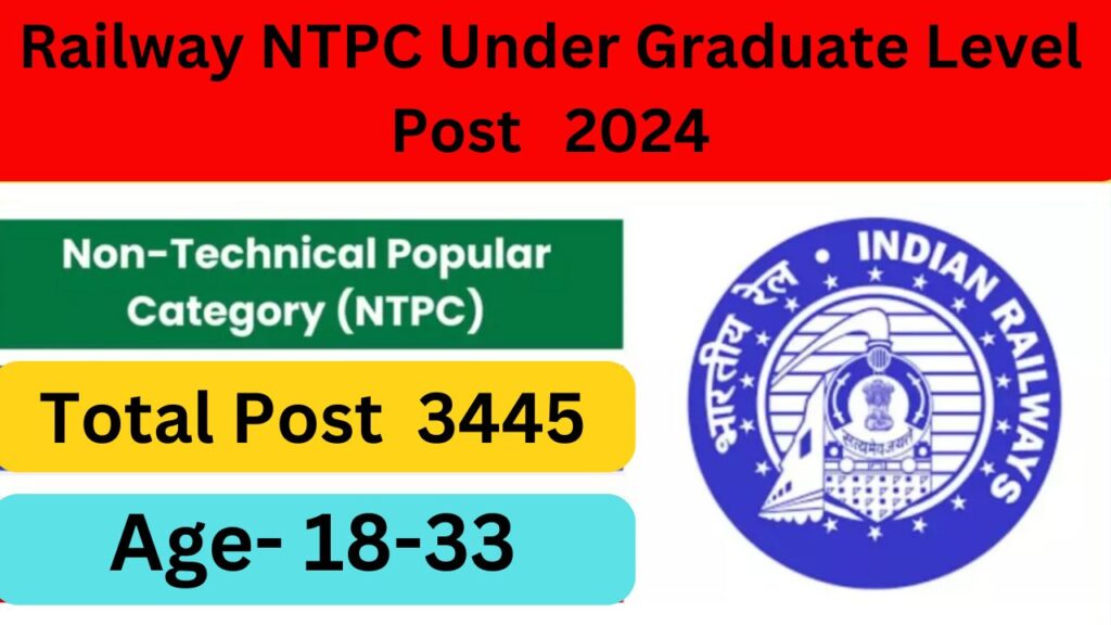 Railway NTPC Under Graduate Level Post 2024